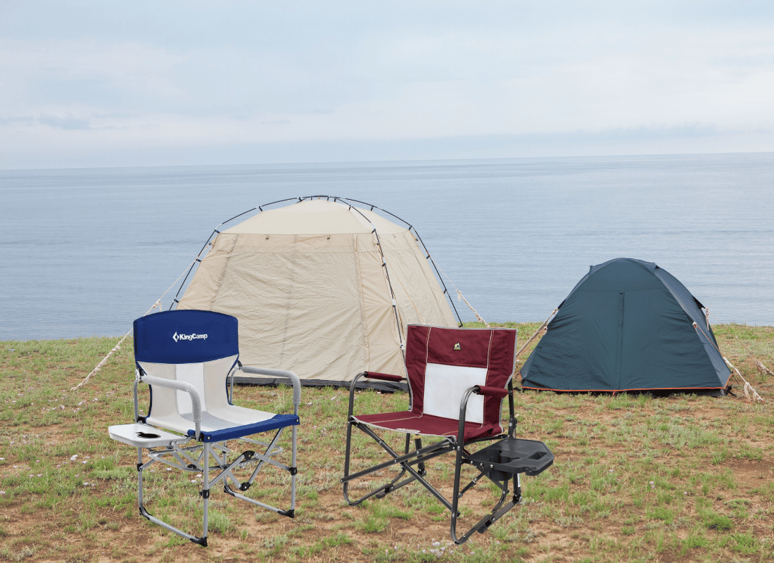 Camping Rocking Chair with Side Table